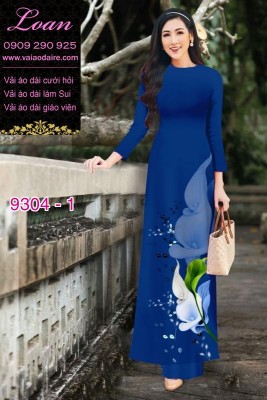 Vải áo dài hoa 3D-DT 9304