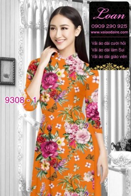 Vải áo dài hoa nhí-DT 9308