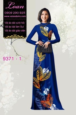 Vải áo dài hình lá cây-DT 9371