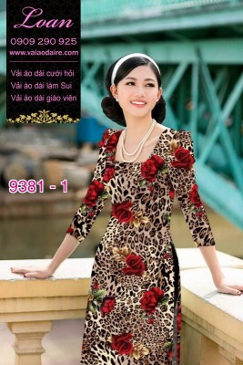 Vải áo dài da beo-DT 9381