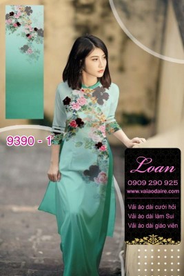 Vải áo dài hoa 3D-DT 9390