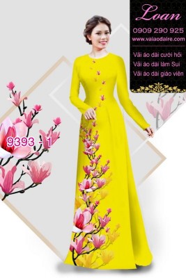 Vải áo dài cành hoa-DT 9393