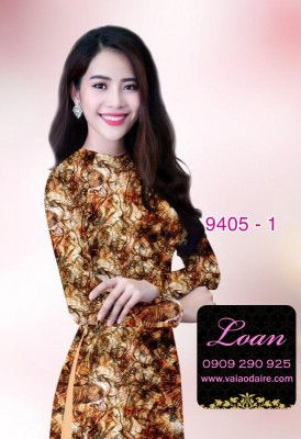 Vải áo dài hoa 3D-DT 9405