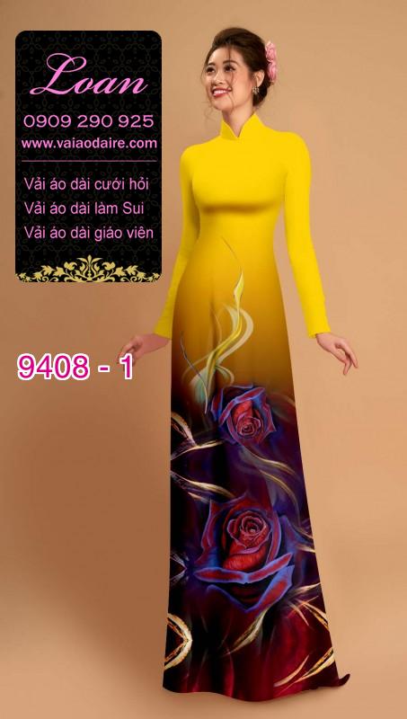 Vải áo dài hoa 3D