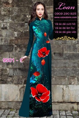 Vải áo dài hoa 3D-DT 9501