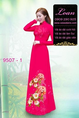 Vải áo dài hoa 3D-DT 9507