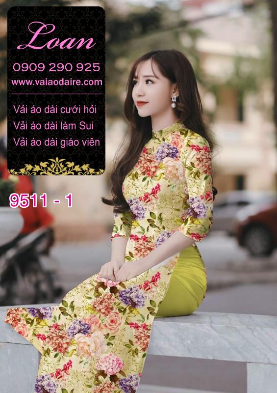 Vải áo dài hoa nguyên áo