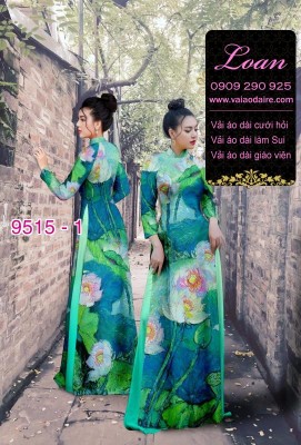 Vải áo dài hoa 3D-DT 9515