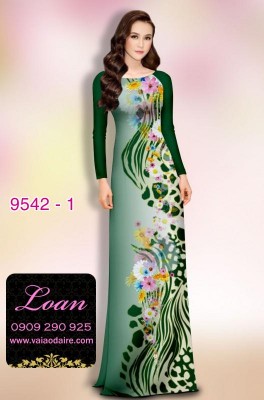 Vải áo dài hoa dây-DT 9542