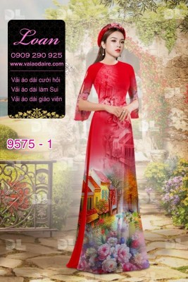 Vải áo dài hoa 3D-DT 9575