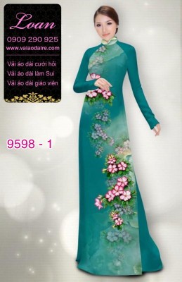 Vải áo dài hoa dây-DT 9598