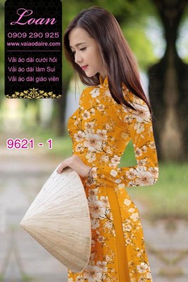 Vải áo dài hoa nguyên áo-DT 9621