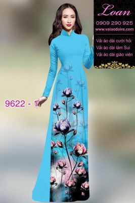 Vải áo dài hoa 3D-DT 9622
