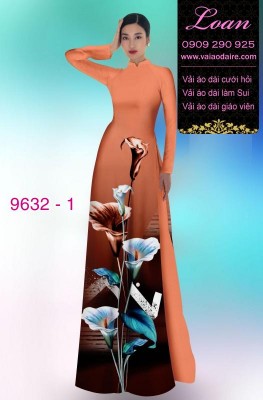Vải áo dài hoa Thủy Vu-DT 9632