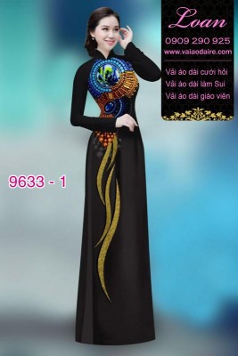Vải áo dài hoa 3D-DT 9633
