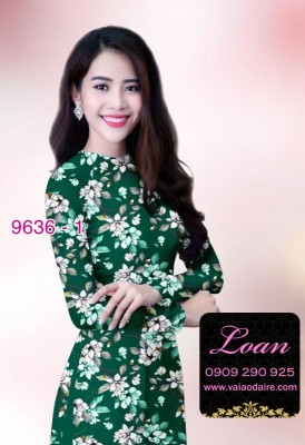 Vải áo dài hoa nhí-DT 9636