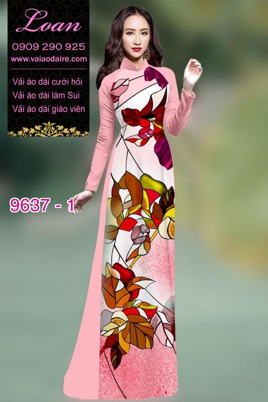 Vải áo dài hoa 3D