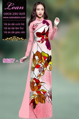 Vải áo dài hoa 3D-DT 9637