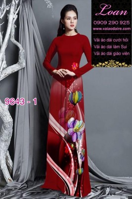 Vải áo dài hoa 3D-DT 9643