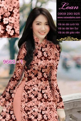 Vải áo dài hoa nhí-DT 9663