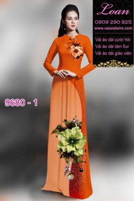 Vải áo dài hoa 3D-DT 9680