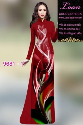 Vải áo dài hoa 3D-DT 9681