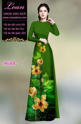 Vải áo dài hoa 3D-DT 9688