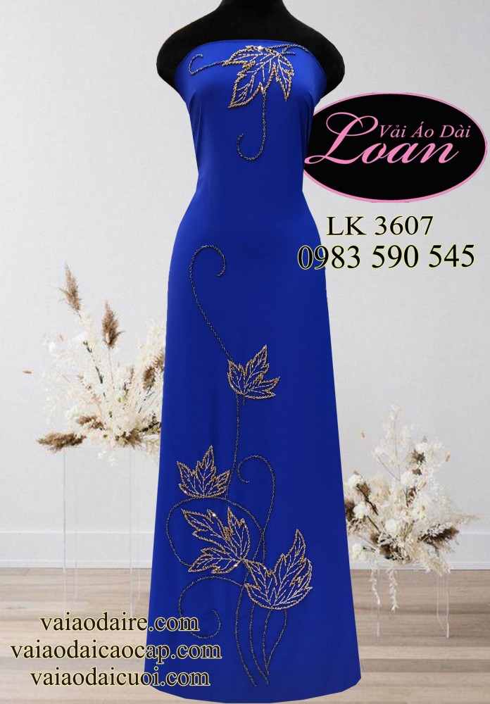 Vải áo dài kết lá cây