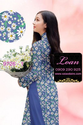 Vải áo dài hoa nhí-DT 9726