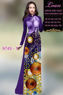 Vải áo dài hoa 3D-DT 9745