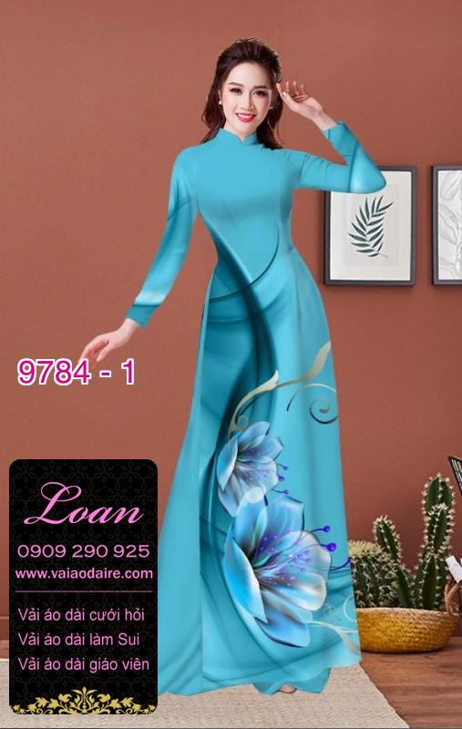 Vải áo dài hoa 3D