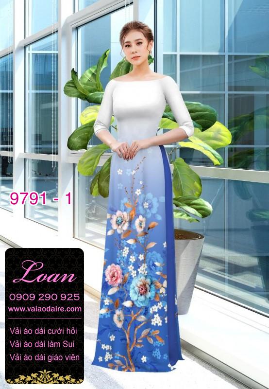 Vải áo dài hoa nhí