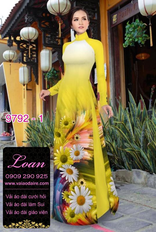 Vải áo dài hoa Cúc