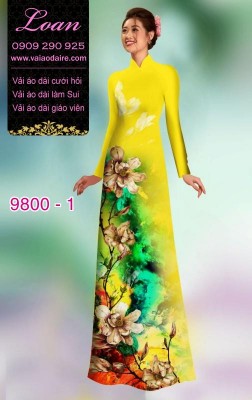 Vải áo dài hoa 3D-DT 9800