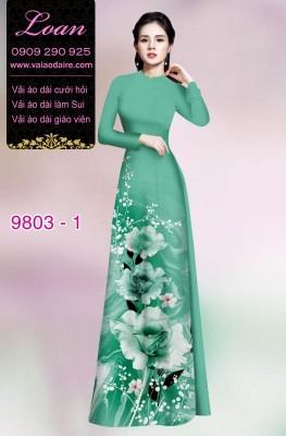 Vải áo dài hoa 3D-DT 9803