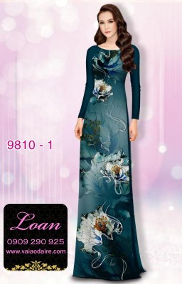 Vải áo dài hoa 3D-DT 9810