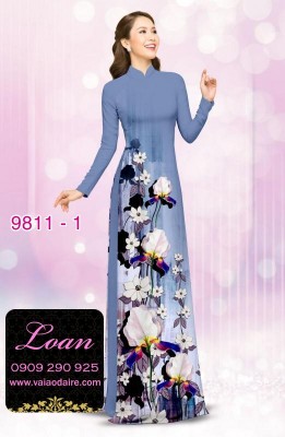 Vải áo dài hoa 3D-DT 9811