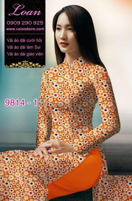 Vải áo dài hoa nhí-DT 9814