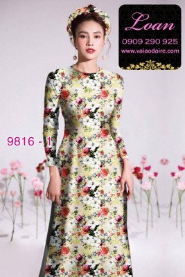Vải áo dài hoa nhí-DT 9816