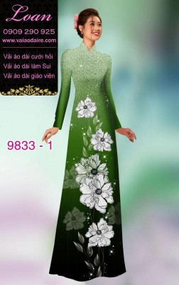 Vải áo dài hoa 3D-DT 9833