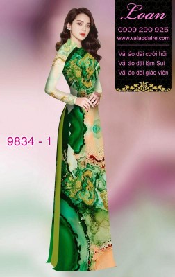 Vải áo dài hoa 3D-DT 9834