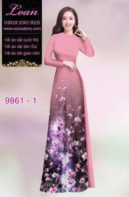 Vải áo dài hoa 3D-DT 9861