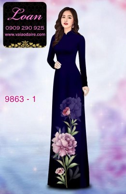 Vải áo dài hoa 3D-DT 9863