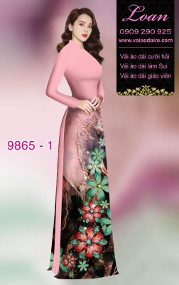 Vải áo dài hoa 3D-DT 9865