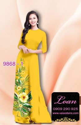 Vải áo dài hoa 3D-DT 9868