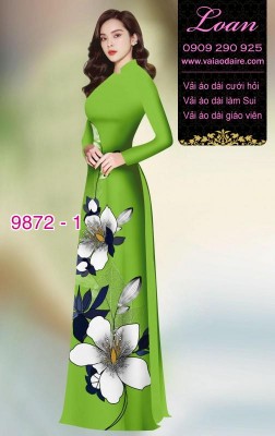 Vải áo dài hoa 3D-DT 9872