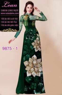 Vải áo dài hoa 3D-DT 9875