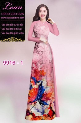 Vải áo dài hoa 3D-DT 9916