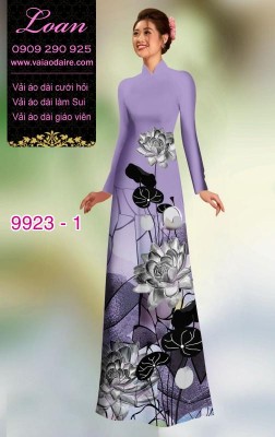 Vải áo dài hoa 3D-DT 9923