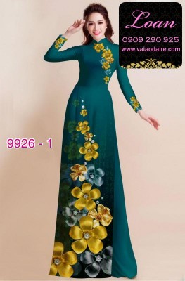 Vải áo dài hoa 3D-DT 9926
